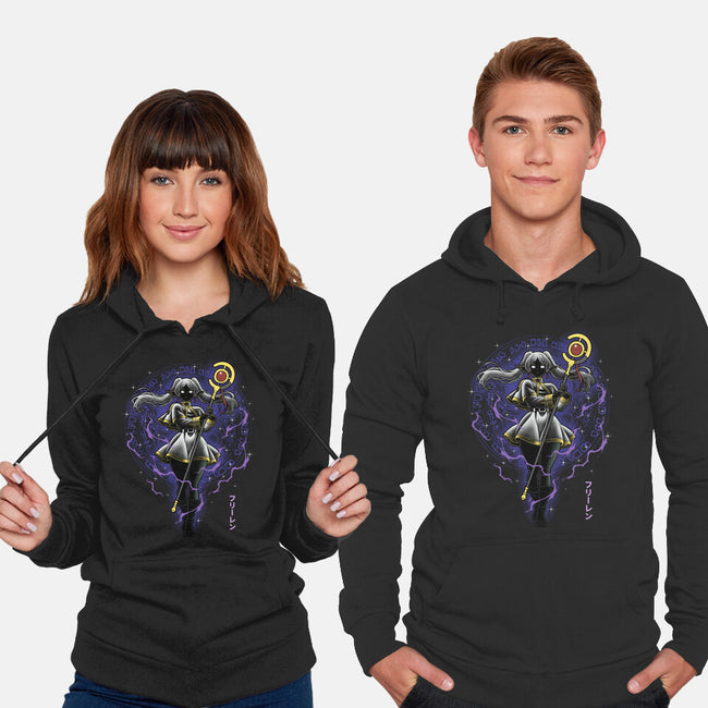 The Eternal Mage Shadow Line-Art-Unisex-Pullover-Sweatshirt-Astrobot Invention