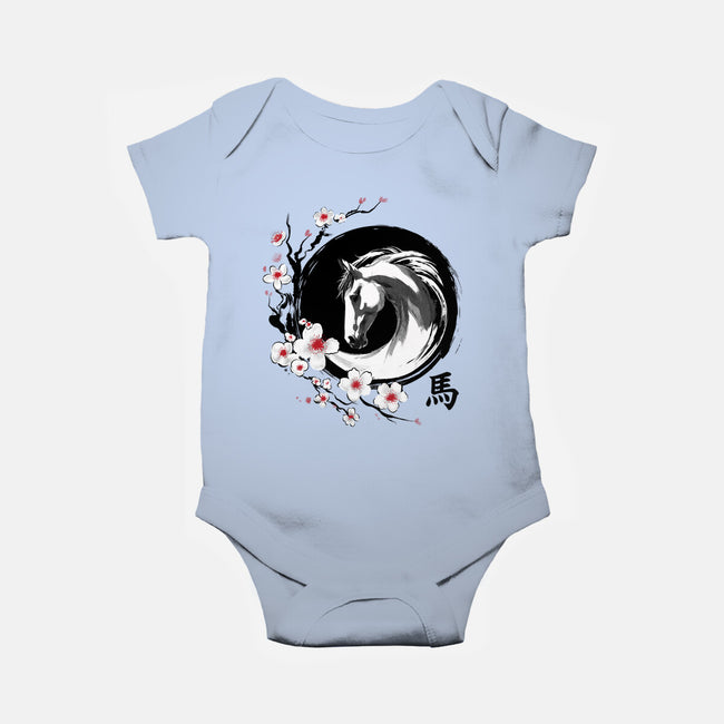 Year Of The Horse-Baby-Basic-Onesie-DrMonekers
