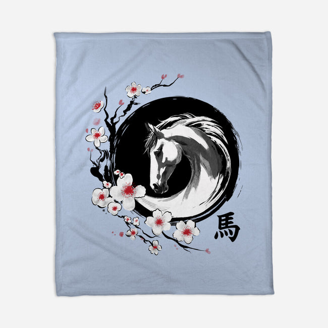 Year Of The Horse-None-Fleece-Blanket-DrMonekers