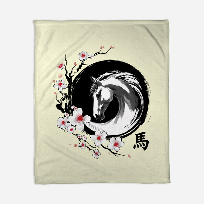 Year Of The Horse-None-Fleece-Blanket-DrMonekers