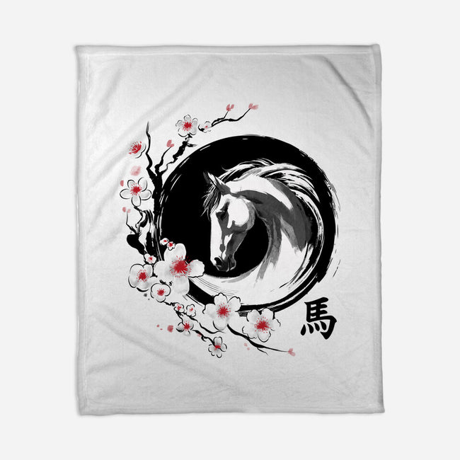 Year Of The Horse-None-Fleece-Blanket-DrMonekers
