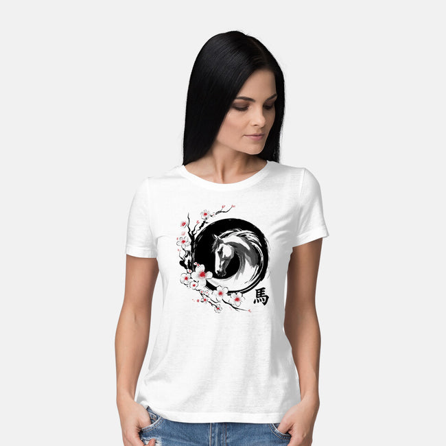 Year Of The Horse-Womens-Basic-Tee-DrMonekers