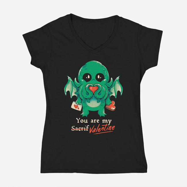 You Are My Sacrifice Valentine-Womens-V-Neck-Tee-eduely