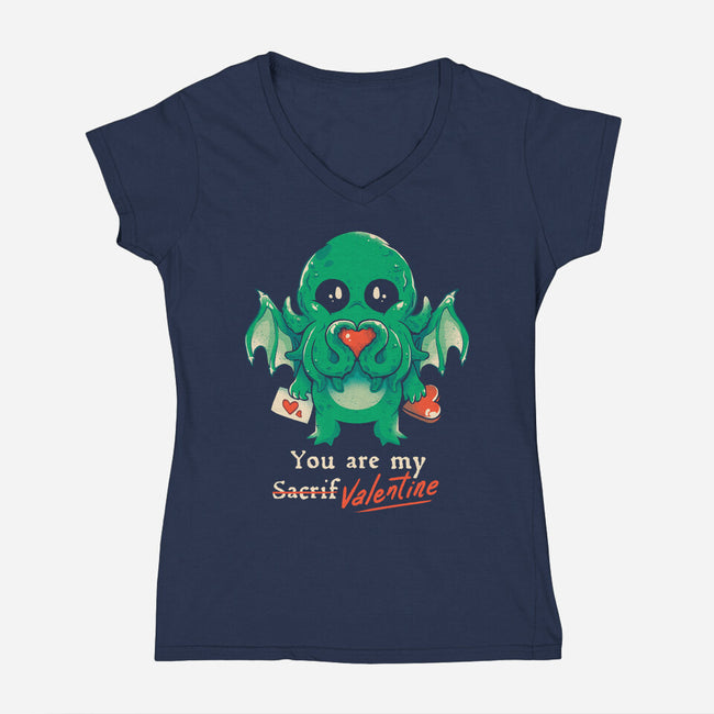 You Are My Sacrifice Valentine-Womens-V-Neck-Tee-eduely