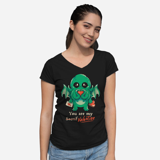 You Are My Sacrifice Valentine-Womens-V-Neck-Tee-eduely