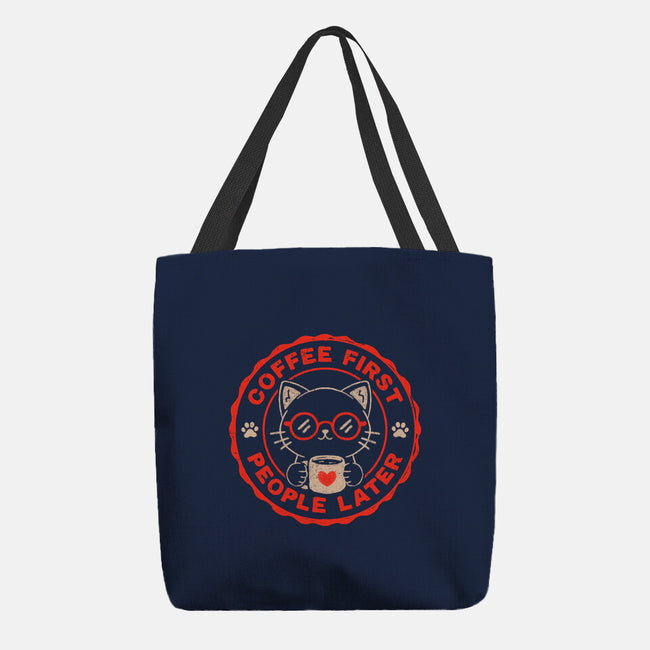 Coffee First People Later-None-Basic Tote-Bag-koalastudio