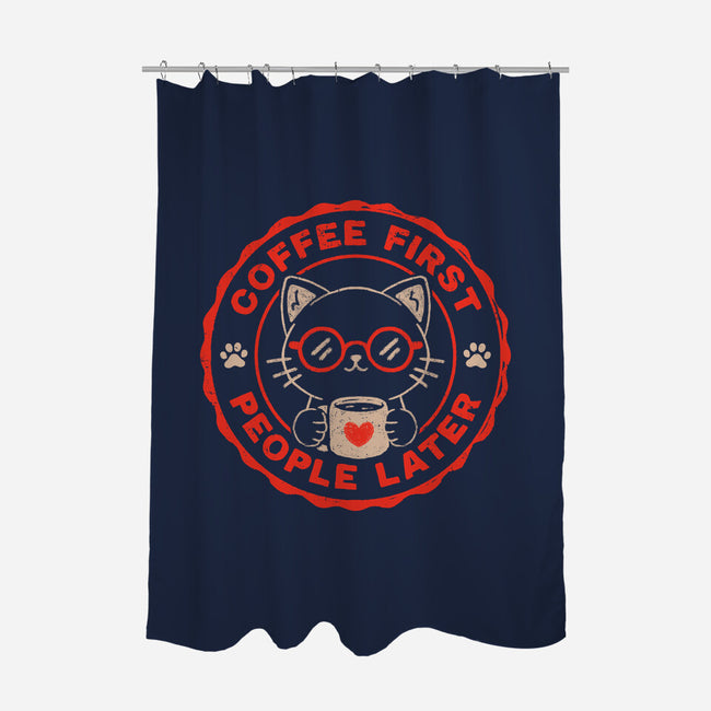 Coffee First People Later-None-Polyester-Shower Curtain-koalastudio