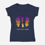 I Know That I Love You-Womens-V-Neck-Tee-DrMonekers