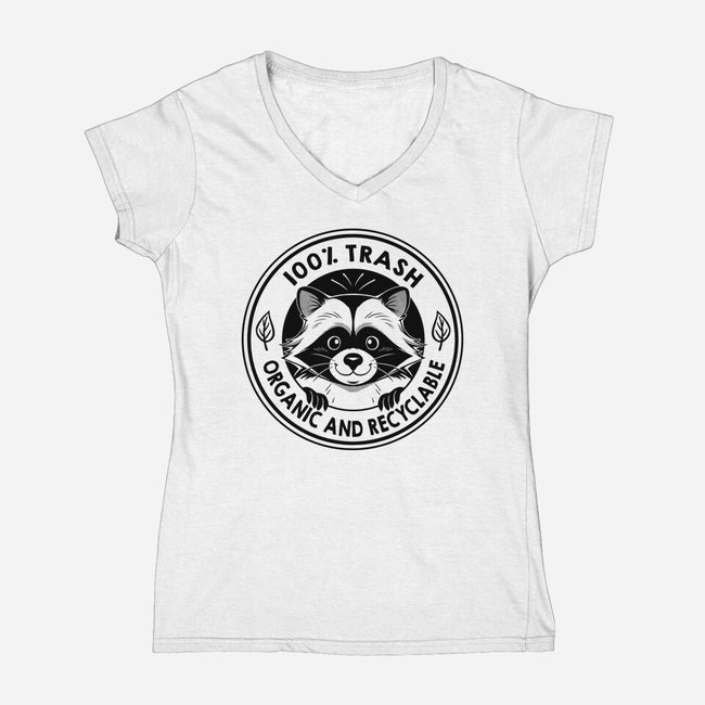 Organic And Recyclable-Womens-V-Neck-Tee-tobefonseca