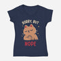 Sorry But Nope-Womens-V-Neck-Tee-rarpoint