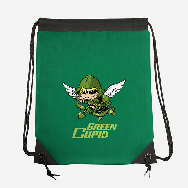 Green Cupid-None-Drawstring-Bag-imisko