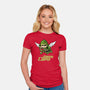 Green Cupid-Womens-Fitted-Tee-imisko