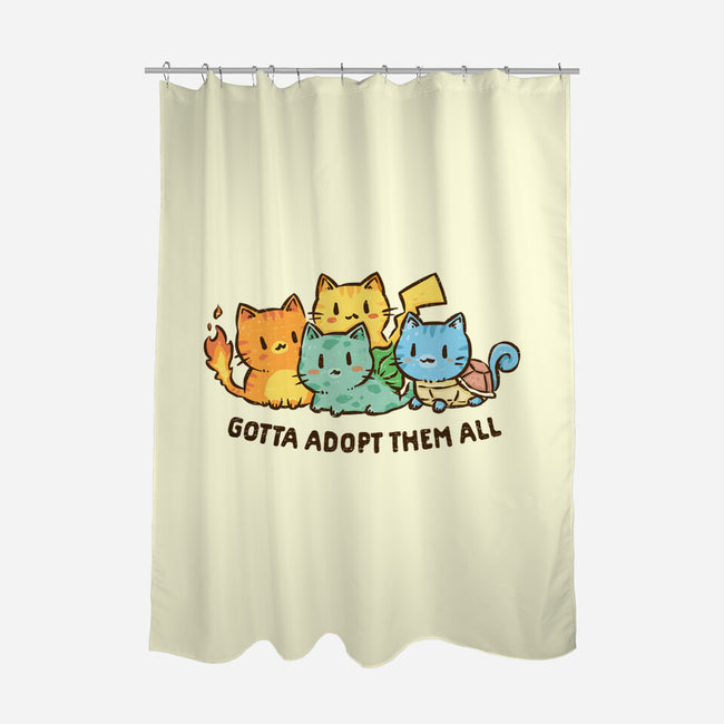 Gotta Adopt Them All-None-Polyester-Shower Curtain-kg07
