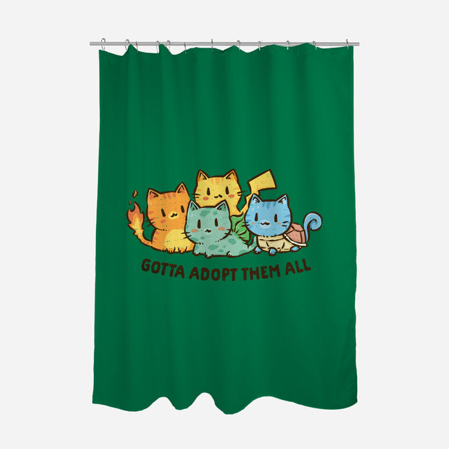 Gotta Adopt Them All-None-Polyester-Shower Curtain-kg07