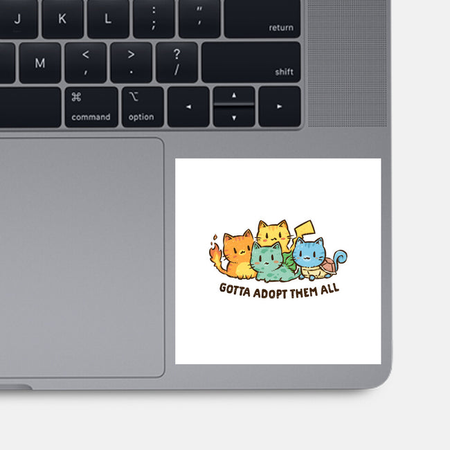 Gotta Adopt Them All-None-Glossy-Sticker-kg07