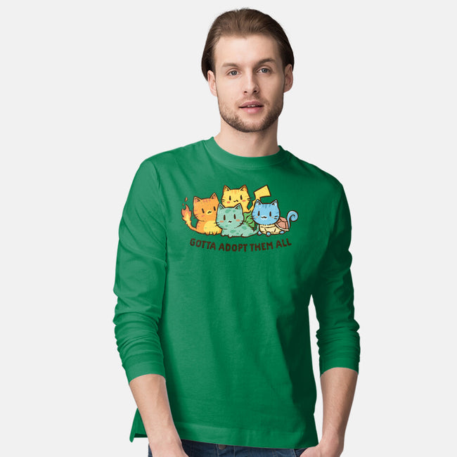 Gotta Adopt Them All-Mens-Long Sleeved-Tee-kg07