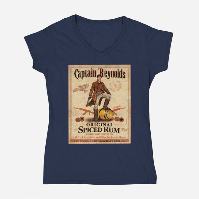 Captain Reynolds-Womens-V-Neck-Tee-NMdesign