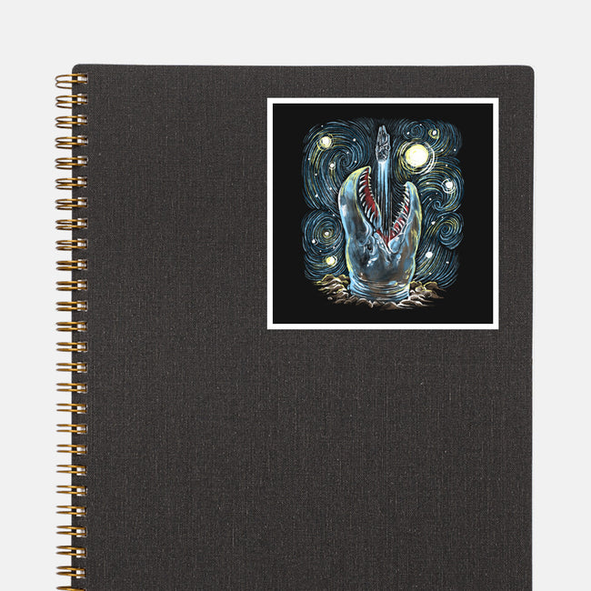 Starry Falcon-None-Glossy-Sticker-zascanauta