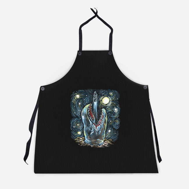 Starry Falcon-Unisex-Kitchen-Apron-zascanauta