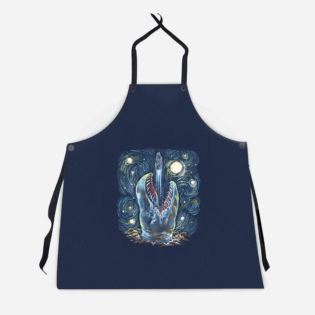 Starry Falcon-Unisex-Kitchen-Apron-zascanauta