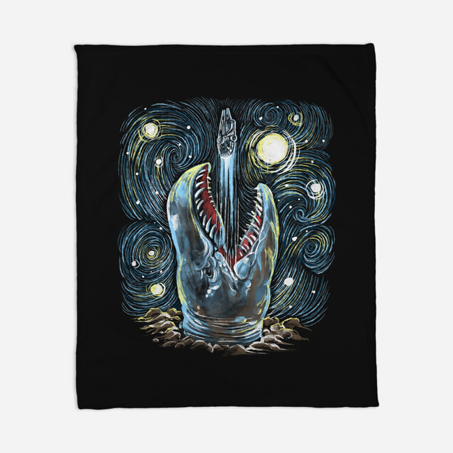 Starry Falcon-None-Fleece-Blanket-zascanauta