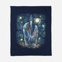Starry Falcon-None-Fleece-Blanket-zascanauta