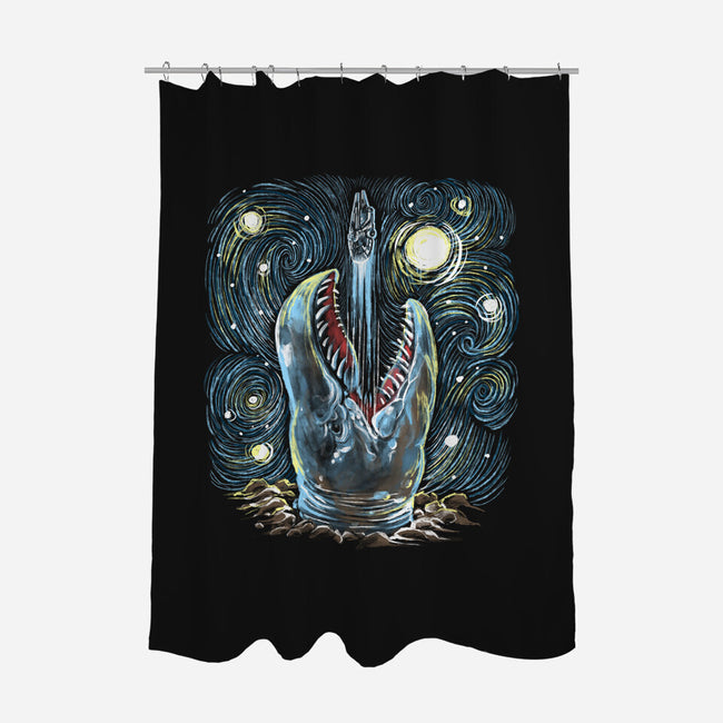Starry Falcon-None-Polyester-Shower Curtain-zascanauta