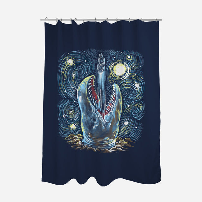 Starry Falcon-None-Polyester-Shower Curtain-zascanauta
