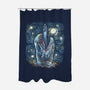 Starry Falcon-None-Polyester-Shower Curtain-zascanauta