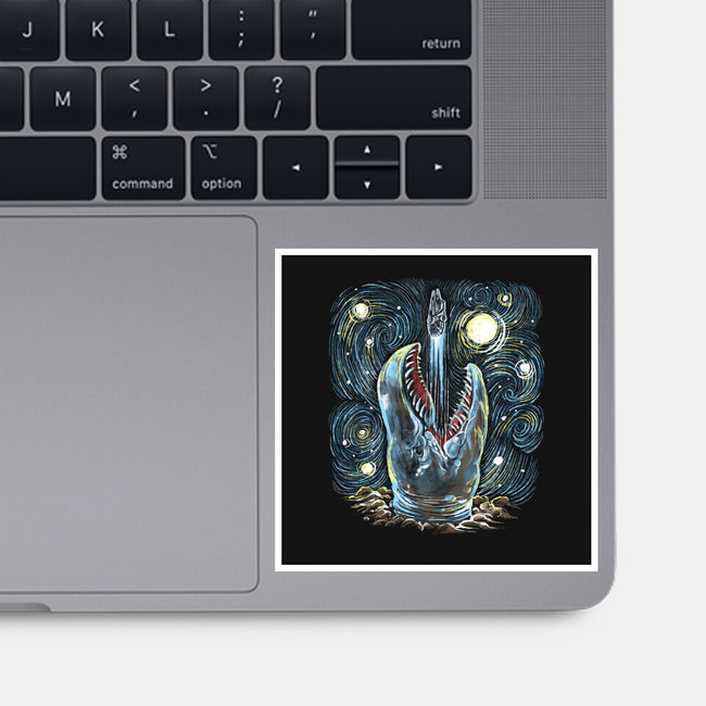 Starry Falcon-None-Glossy-Sticker-zascanauta
