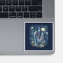 Starry Falcon-None-Glossy-Sticker-zascanauta