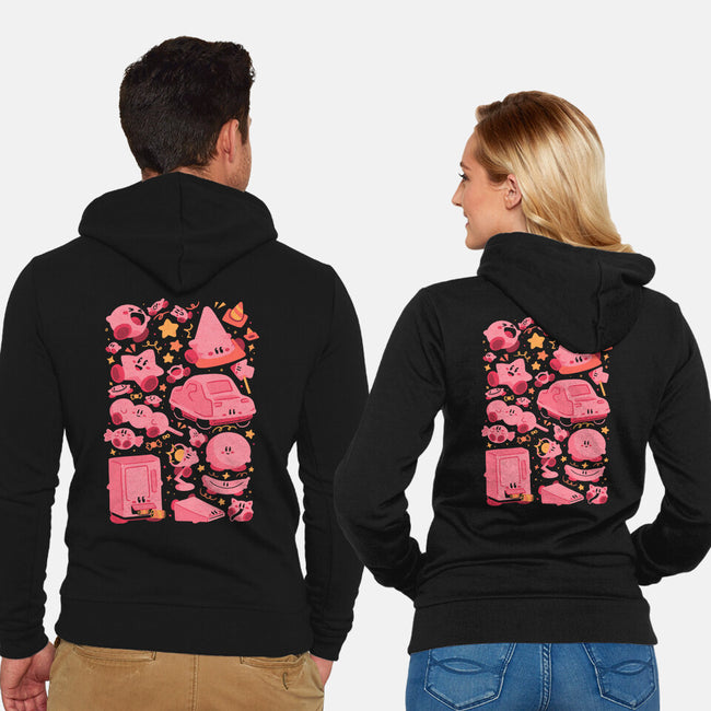 Pink Overload-Unisex-Zip-Up-Sweatshirt-Arigatees