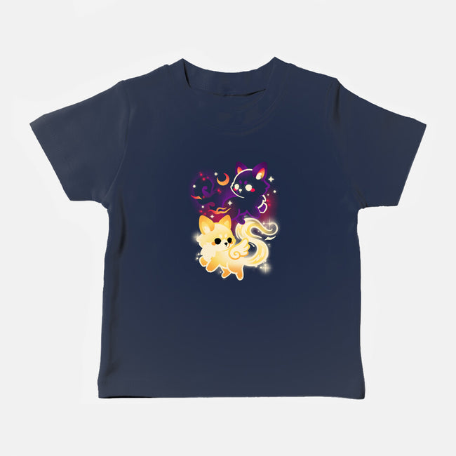 Night And Day Foxes-Baby-Basic-Tee-NemiMakeit