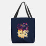 Night And Day Foxes-None-Basic Tote-Bag-NemiMakeit
