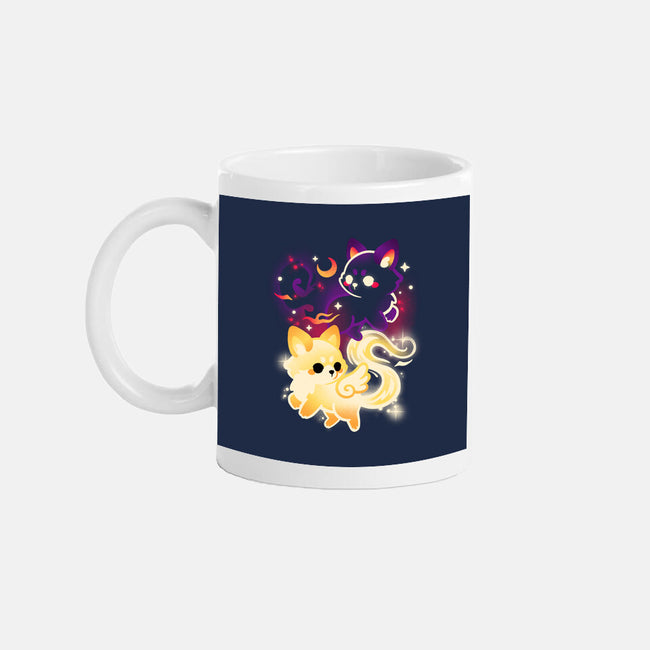 Night And Day Foxes-None-Mug-Drinkware-NemiMakeit