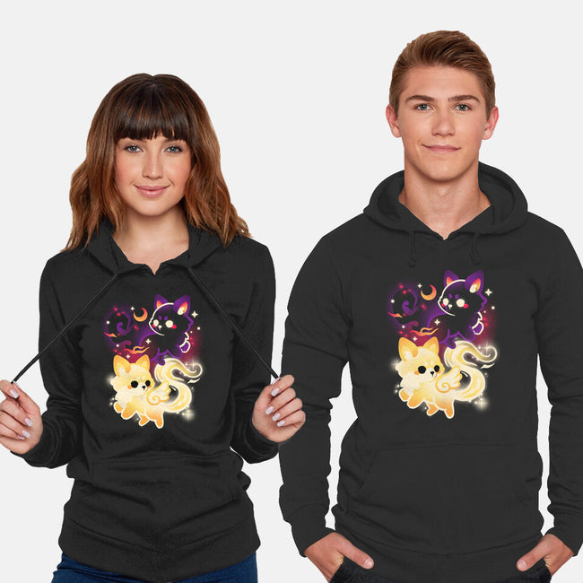 Night And Day Foxes-Unisex-Pullover-Sweatshirt-NemiMakeit