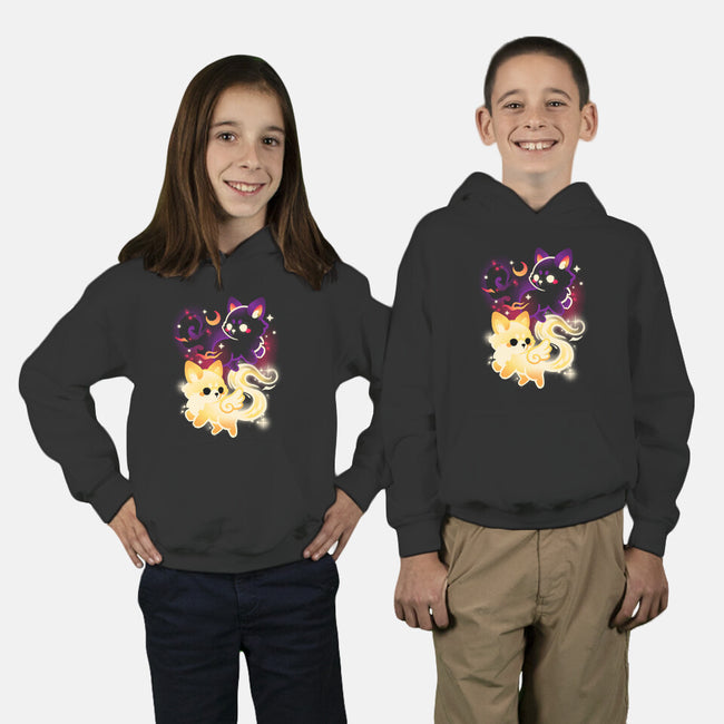 Night And Day Foxes-Youth-Pullover-Sweatshirt-NemiMakeit