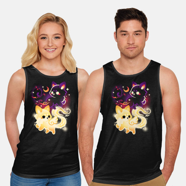 Night And Day Foxes-Unisex-Basic-Tank-NemiMakeit