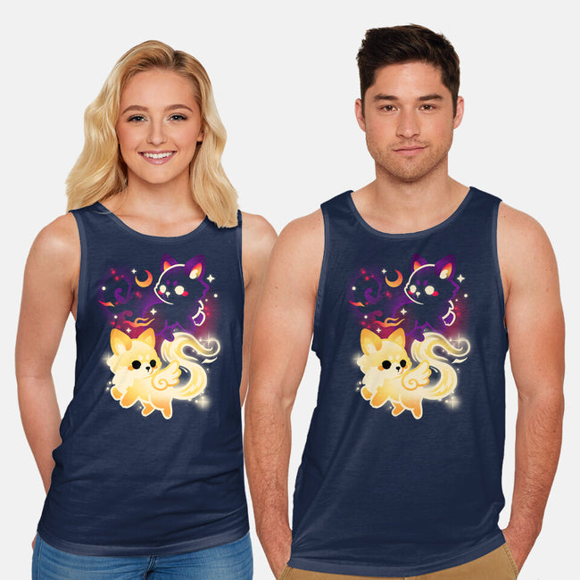 Night And Day Foxes-Unisex-Basic-Tank-NemiMakeit