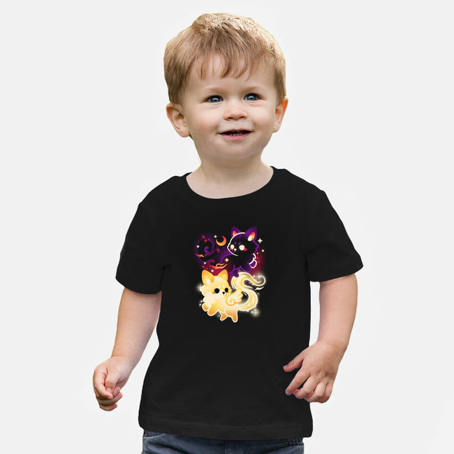 Night And Day Foxes-Baby-Basic-Tee-NemiMakeit