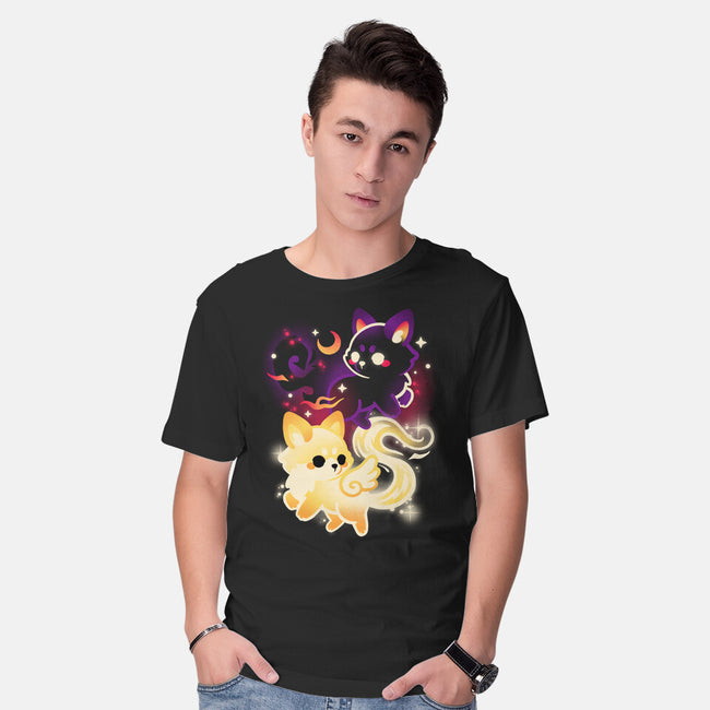 Night And Day Foxes-Mens-Basic-Tee-NemiMakeit