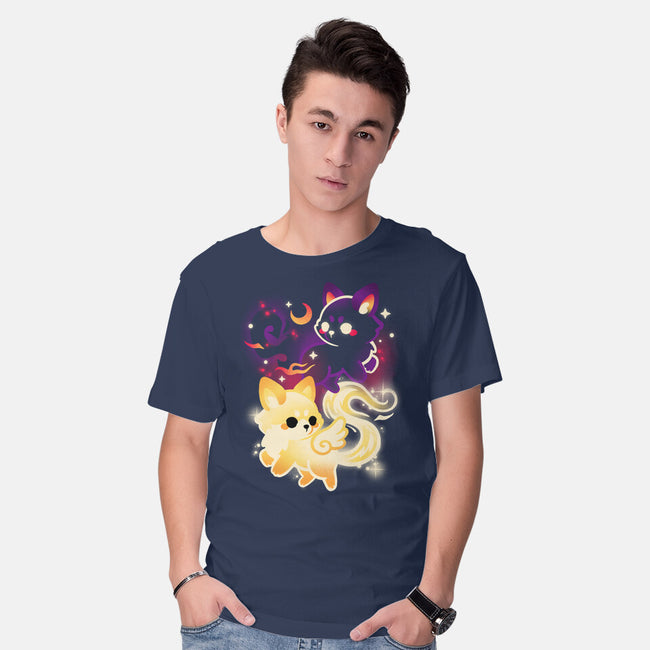 Night And Day Foxes-Mens-Basic-Tee-NemiMakeit