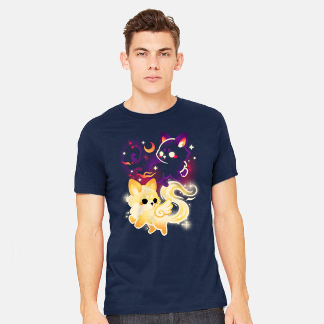Night And Day Foxes-Mens-Heavyweight-Tee-NemiMakeit