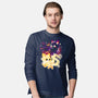 Night And Day Foxes-Mens-Long Sleeved-Tee-NemiMakeit