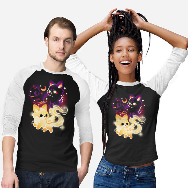 Night And Day Foxes-Unisex-Baseball-Tee-NemiMakeit