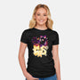 Night And Day Foxes-Womens-Fitted-Tee-NemiMakeit