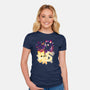 Night And Day Foxes-Womens-Fitted-Tee-NemiMakeit
