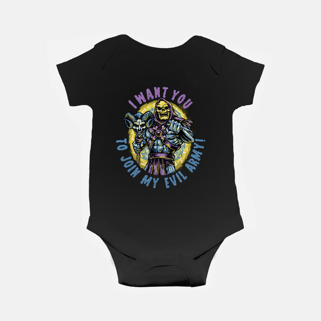 Join The Evil Army-Baby-Basic-Onesie-glitchygorilla