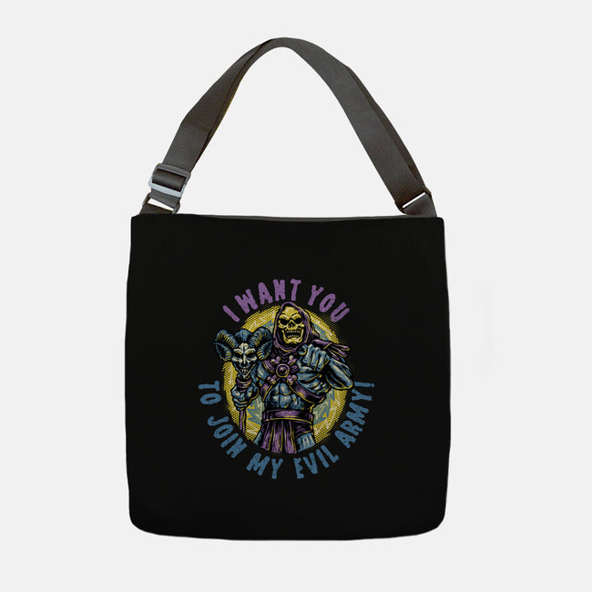 Join The Evil Army-None-Adjustable Tote-Bag-glitchygorilla