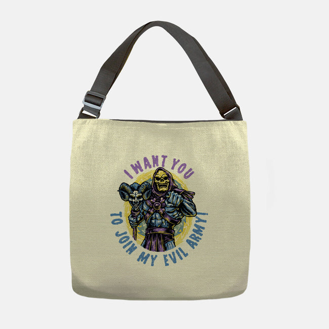 Join The Evil Army-None-Adjustable Tote-Bag-glitchygorilla
